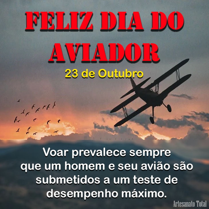 Mensagem dia do Aviador – Frases e Feliz dia 23 de Outubro