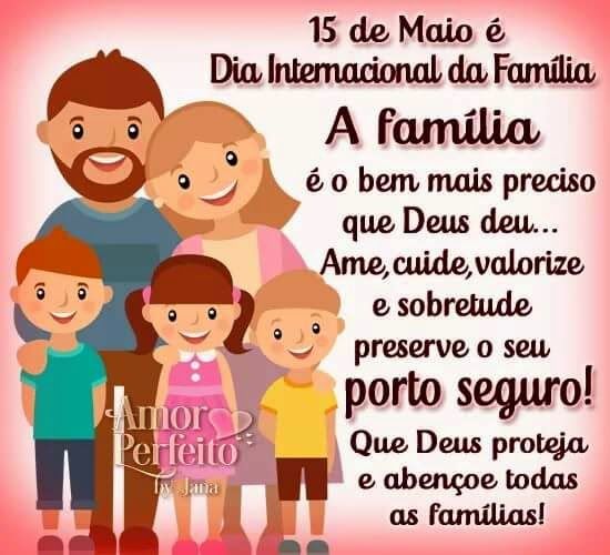 Mensagem Dia internacional da Família – Frases de carinho e amor