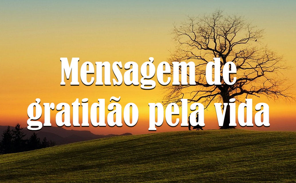 Mensagem de gratidão pela vida e agradecimento a Deus