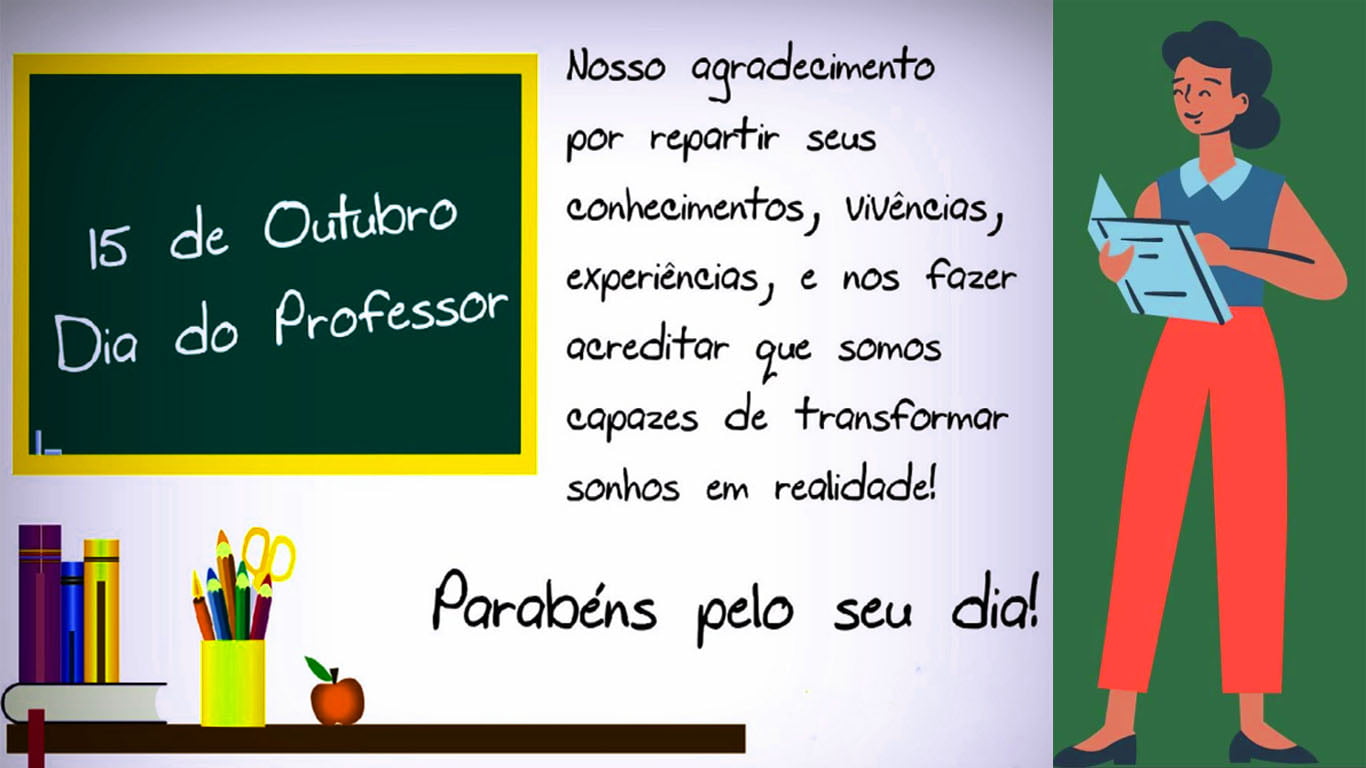 Dia do Professor feliz dia 15 de outubro com mensagem e frases bonitas