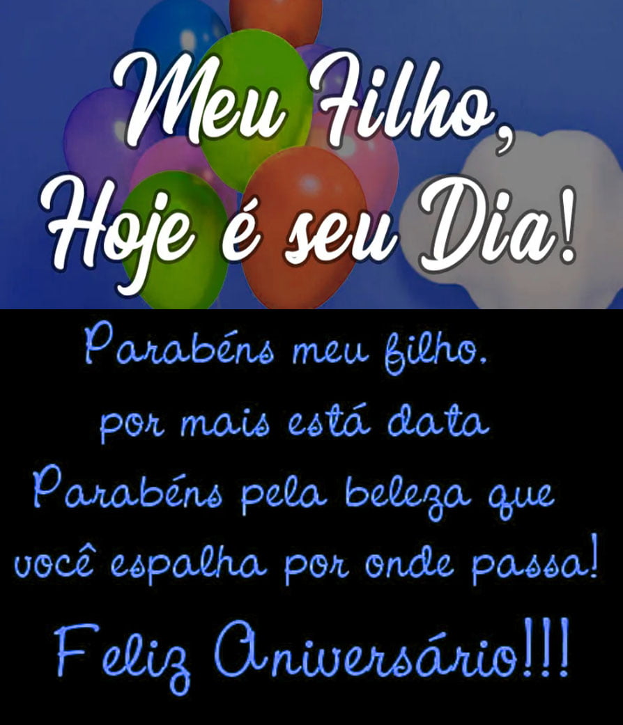 Feliz Aniversário Filho Amado Do Meu Coração Com Muito Amor 0731